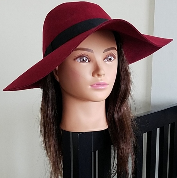 Angela Williams Accessories - Angela William Burgundy Floppy Hat